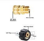 LIULO TOOL 4 Pack Pressure Washer Quick Connect Kit, Quick Disconnect Kit, Metric M22 14mm to 3/8" Quick Connect Kit, 5000 PSI - Image 2