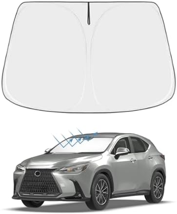 Front Windshield Sun Shade Custom Fit Compatible for ES300h ES350 ES250 2018-2020 Sunshade Foldable UV Ray Reflector Sun Visor Protector Accessories Shield Cover Reflective (for ES 2018-2020) by akarin