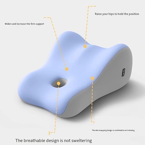 Adult Pillows for Intimacy Couples Support Pillow Ergonomic Memory Foam Cushion for Sitting and Lying Comfort Bed Home Use (Dark Grey) - Image 5