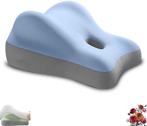 Couples Pillow for Intimacy, Ergonomic Bumpy Position Butt Cushion, Discreet Memory Foam Support Pillow for Couples (Blue Gray) by Cotozic