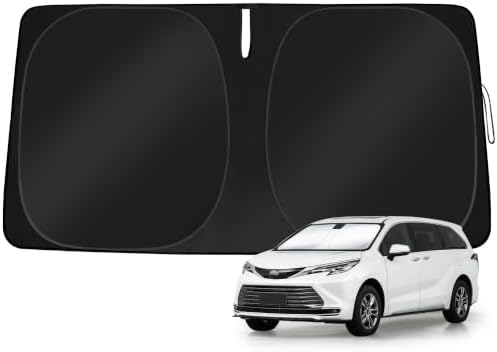 Windshield Sun Shade Custom Fit Toyota Sienna Mini Van 2021-2026 by TOBNIFFDSunShade
