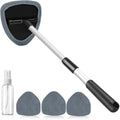 desin Windshield Cleaning Tool, Car Window Cleaner Windshield Cleaner with 4 Reusable and Washable Microfiber Pads and Extendable Handle Auto Inside Glass Wiper by DESIN