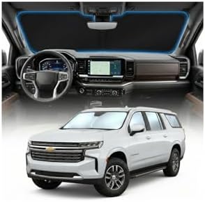 for Chevy Suburban Sun Shade Windshield Cover - Custom Fit Suburban Accessories 2021-2024 2025 Sunshade Foldable UV Protection & Heat Shield Sun Visor Accessories by Unknown