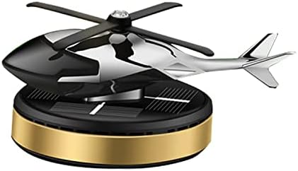 Al Alloy Helicopter Solar Air Freshener,Home&Car Interior Décor Model|Gold by NICEADA