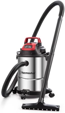 Vacmaster DVOM204S 1101 4-Gal 20V Cordless Stainless-Steel Wet/Dry Vac Red by Unknown