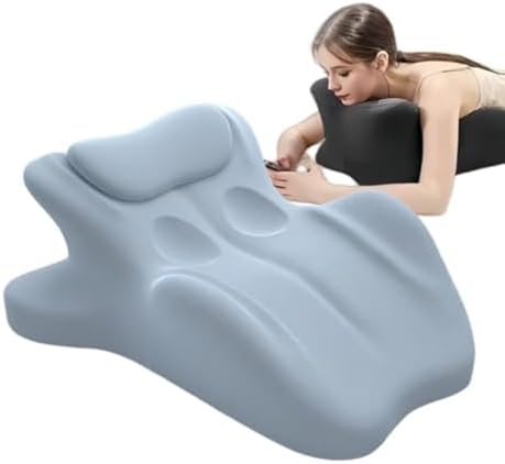 27° Couple Pillow for Intimacy - Memory Foam Wedge for Enhanced Comfort & Support - Ergonomic Sweet Spot Pillow for Couples,Blue by iuscacey
