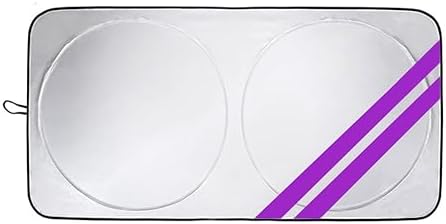 Front Windshield Sun Shade Fit for Dodge Charger Challenger Durango Journey Universal Fit to All Dodge Cars Foldable Sun Visor Protector Custom Fit Dodge Window Sunhade (Purple Trim) by YOSRTER