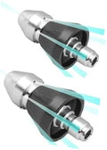 MIZORLIE Pressure Washer Sewer Jetter Nozzlewith Stainless Steel（2PCS) by MIZORLIE