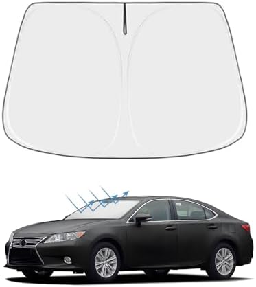 Front Windshield Sun Shade Custom Fit Compatible for ES300h ES350 ES250 2013-2017 Sunshade Foldable UV Ray Reflector Sun Visor Protector Accessories Shield Cover Reflective (for ES 2013-2017) by akarin