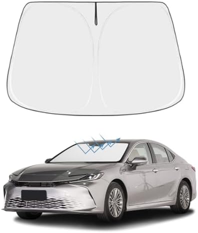 Front Windshield Sun Shade Custom Fit Compatible for Camry 2024-present Sunshade Foldable UV Ray Reflector Sun Visor Protector Accessories Shield Cover Reflective (for Camry 2024-present) by akarin