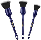 YeewayVeh 3PCS Car Detailing Brush Set, Ultra Soft, Indigo/Black by YeewayVeh