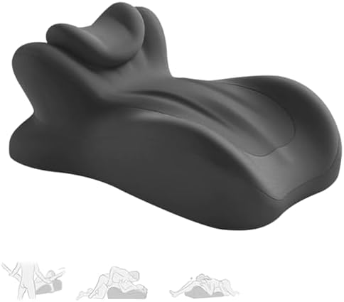 Sweet Spot Pillow Intimacy Pillows for Couples 27° Angle Ergonomic Memory Foam Positioning Cushion Butt Cushion Support Neck Waist Washable Pillowcase(Dark Gray) by TUSIASC
