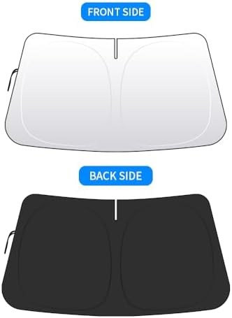 Front Windshield Sun Shade Custom Fit Compatible for Benz C Class W204 W205 C250 C300 C400 Sunshade Foldable UV Ray Reflector Visor Protector Accessories Shield Cover Reflective (for Benz C W204 205) - Image 5