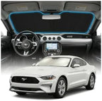 for Ford Mustang Sun Shade Windshield Cover - Custom Fit Outlander Accessories 2015-2025 2026 Sunshade Foldable UV Protection & Heat Shield Sun Visor Accessories by Unknown