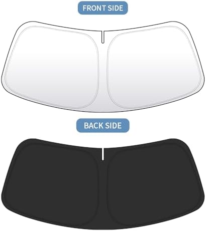 Front Windshield Sun Shade Custom Fit Compatible for Mini Cooper F55 Sunshade Foldable UV Ray Reflector Sun Visor Protector Accessories Shield Cover Reflective (for Mini Cooper F55) - Image 5