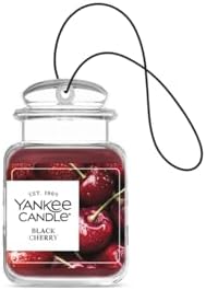 Yankee Candle Car Jar Ultimate Black Cherry, Up to 30 Days Continuous Fragrance, True-to-Life Scent, Essential Oils, Ideal for Cars and Small Spaces by YankeeCandle
