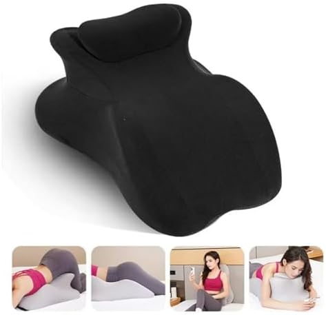 Ergonomic Memory Foam Wedge Pillow for Intimacy and Comfort Multi Purpose Body Support for Couples Pregnancy and Sleeping Positions Hypoallergenic Cover（A Luxurious Gift for his Wife-Black） - Image 3