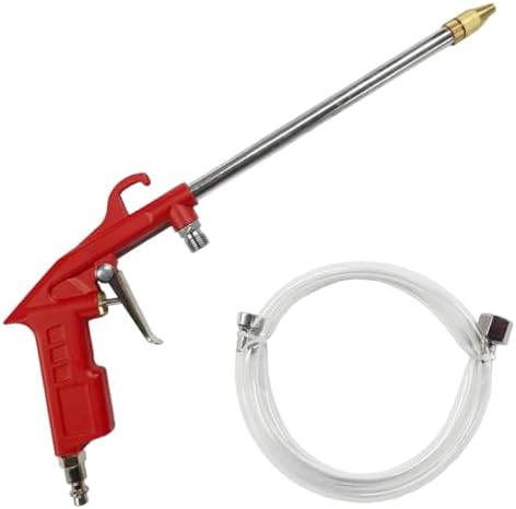 Car Air Engine Cleaning Spray Gun, High Pressure Air Nozzle Blow Gun with 4Ft Hose, Pneumatics Dust Cleaner Sprayer Tool, Siphon Vehicle Engine Bay Wash Spray Kit(Straight) by Unknown