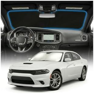 for Dodge Charger Sun Shade Windshield Cover - Custom Fit Charger Accessories 2011-2023 Sunshade Foldable UV Protection & Heat Shield Sun Visor Accessories by Unknown