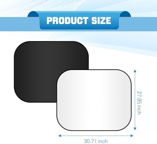 Wuyaoyao 2PCS Car Windshield Sun Shade, 28"×31" Car Front Window Sun Shade Blocker for Heat and UV Rays Protection, Foldable Automotive Windshield Sunshade, Universal for Vehicles Sedans SUVs - Image 2