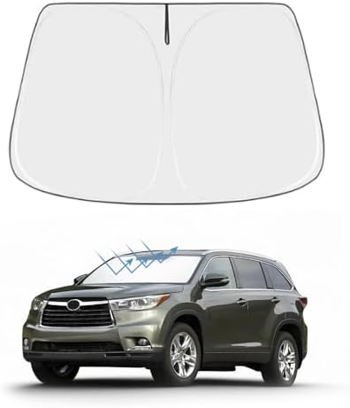 Front Windshield Sun Shade Custom Fit Compatible for Grand Highlander 2024-present Sunshade Foldable UV Ray Reflector Sun Visor Protector Shield Cover Reflective (for Grand Highlander 2024-present) by akarin