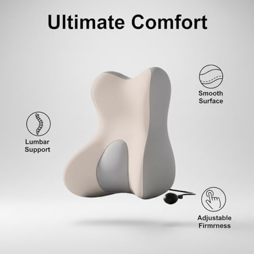 Upgraded Inflatable Travel Pillow, Neck & Lumbar Support Pillow with Memory Foam Core, Removable Washable Cover, Perfect for Airplane Travel, Office Nap, Car Ride, Gift for Family Friends Colleagues - Image 3