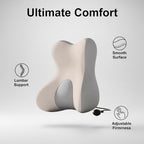 Upgraded Inflatable Travel Pillow, Neck & Lumbar Support Pillow with Memory Foam Core, Removable Washable Cover, Perfect for Airplane Travel, Office Nap, Car Ride, Gift for Family Friends Colleagues - Image 3