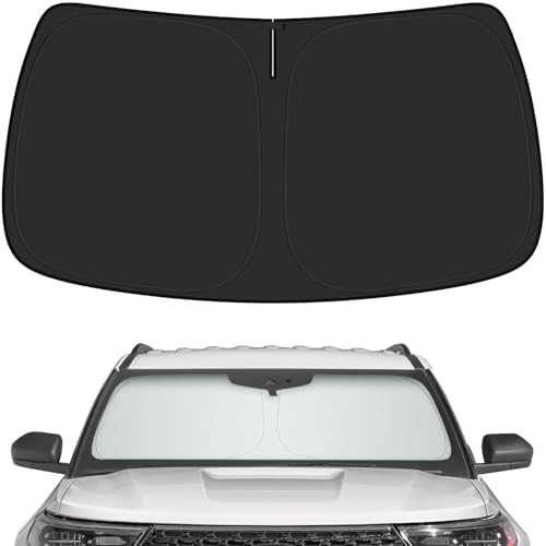 Car Windshield Sun Shade for Ford 2020-2025 2026 Explorer Accessories (OEM Design) Reflective Foldable Heat Insulation Sunshade for Ultimate Protection by Unknown