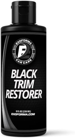 ExoForma Black Trim Restorer - Lasts 6+ Months, Dye Infused Waterproof Plastic Restorer for Cars - Perfect for Faded Bumpers, Trim & Vinyl on Jeeps, Truck Beds, Avalanches & ATVs | 8oz by ExoForma