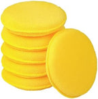 FONAROLL Microfiber Wax Applicator Pads, Car Wax Applicator, Buffing & Detail Polishing Foam Pads for Car Cleaning and Fine Polishing (5" Diameter, 6 Pack) - Yellow by FONAROLL