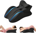Memory Foam Wedge Pillow with Chest Pressure Relief Area- Black by Stately+Elegance+Designs