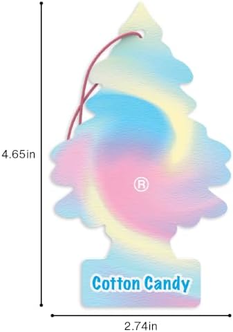 LITTLE TREES Car Air Freshener | Hanging Tree Provides Long Lasting Scent for Auto and Home | 24 Air Fresheners |Cotton Candy - Image 6