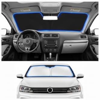 Custom Fit Windshield Sun Shade for Volkswagen VW Jetta 2011-2018 by Unknown