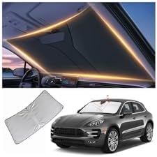 Windshield Sun Shade for Porsche Macan Front Window Shades Cover for 2010-2025 2026 Macan Windshield Sun Visor Protector Car Accessories by LZYYQX
