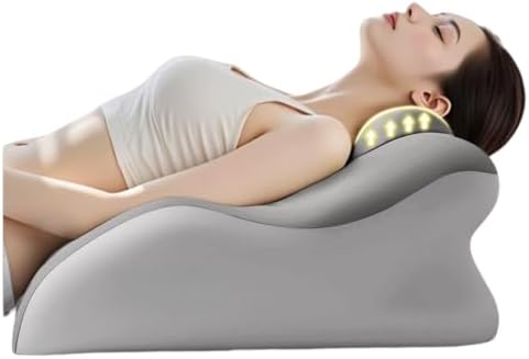 Memory Foam Ergonomic Wedge Pillow, Reading Pillow in Bed, Prone Sleeping Pillow, Ergonomic Support for Back Pain, Acid Reflux and Sitting up, Ideal Choice for Massage. (Pink) - Image 3
