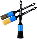 MVEQRRN 3pcs Car Detailing Brush Set,Boars Hair Detailing Brush Blue by MVEQRRNcardetailbrushset