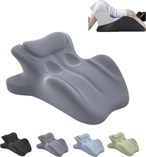 Memory Foam Couples Pillow Set - Intimacy Butt Pillow Cushion for Lumbar Support, 27° Lift Waterproof Posture Support Pillow with Eye mask and earplugs Modern Style for Home Bedroom (Grey) by Unknown