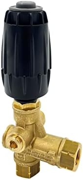 Annovi Reverberi VRT3-310 Unloader, Black Spring, 4500 PSI, 10.5 GPM, Adjustment Knob, Brass - Image 6