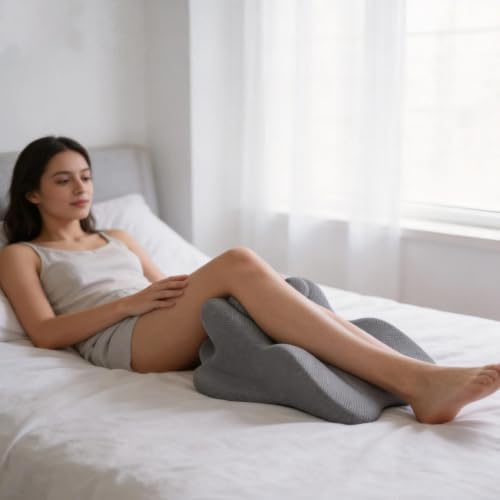 Ergonomic 27° Memory Foam Wedge Cushion, Body Position Assistance Pillow for Couples, Multipurpose Bed Support Wedge for Reading Backrest & Leg Raising,Blue - Image 6