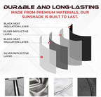 Autotech Park Foldable Sunshade Compatible with 2005-2010 Honda Odyssey, UV Reflective and Easy Storage, Custom-fit Car Windshield Sun Shade - Image 6