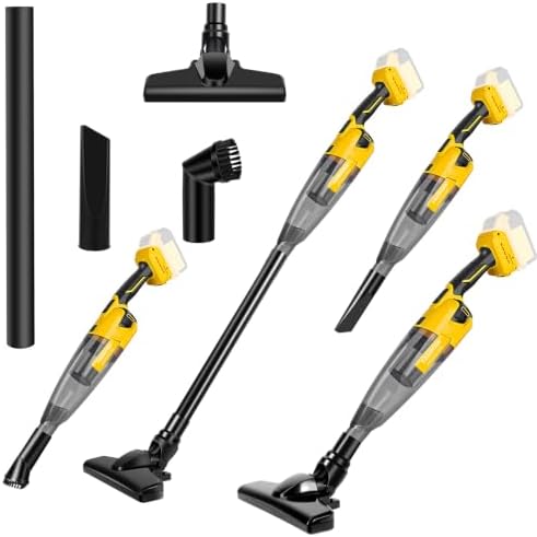 Cordless Vacuum Cleaner Compatible with DeWalt 20V Max Battery (Battery NOT Included), 17000Pa Brushless Portable Handheld Vacuum with Washable HEPA Filter for Car, Home, Office & Pet Hair-Tool Only - Image 6