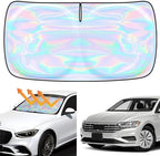 Windshield Sun Shade for Volkswagen Jetta 2019-2025 2026-4 Layers Sunshade Compatible with Volkswagen Jetta Foldable Front Window Sunshade Sun Visor Protector Block UV Rays Keep Your Car Cooler by Unknown