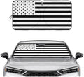 Motor Trend Windshield Sun Shade with Black & Gray American Flag Design - Front Car Sun Shade for Interior UV Protection - Foldable Sun Visor for Car Sunshade Truck Automotive Accessories - (65 x 33) by MotorTrend