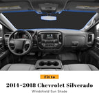 Car Windshield Sun Shade for Chevy 2014-2018 Silverado 1500 & for GMC 2014-2018 Sierra 1500 Accessories (OEM Design) Reflective Foldable Heat Insulation Sunshade for Ultimate Protection - Image 2