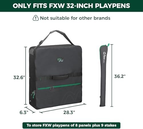 FXW Dog Playpen Storage Bag, Designed for RV Trips, Black, 2 Packs | Fits FXW Pens Only(32" H 8 Panels & 9 Stakes), Comfortable Carry, Neat Storage, Wear-Resistant, Patented - Image 3