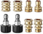 Pressure Washer Quick Connect Kit, M22-14mm to 3/8" Male/Female Quick Disconnect, 3/4" to Quick Connect Hose Fittings by Zhevebaga