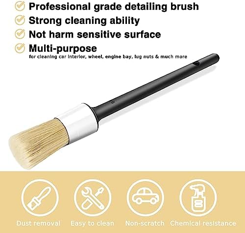 HMPLL 10pcs Detailing Brush Set, White - Image 3