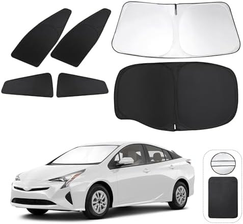 TINGLU Window Shades for Toyota Prius Hatchback 2016-2022 (NOT for Prius C or Prius V) Accessories Car Side Full Windows Rear Triangular Windshield Sun Shade Sun UV Rays Privacy Protection 6PCS by TINGLU