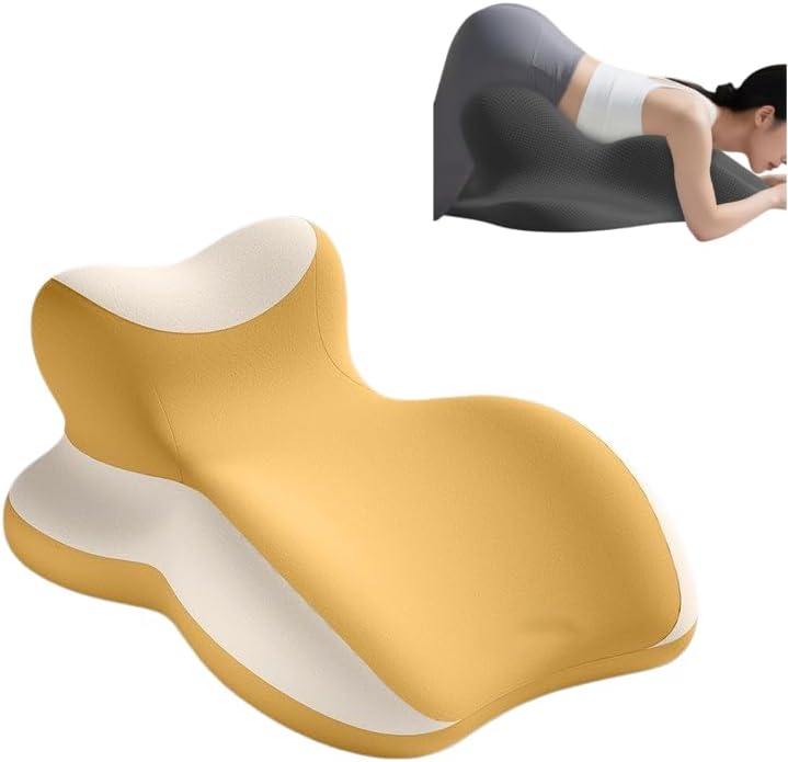 Ergonomic lovers' memory foam wedge pillow-intimate hip positioning pad promotes hips, allows adults to play more deeply, provides support for sleep and prevents snoring-luxury fabric (Yellow) by Unknown