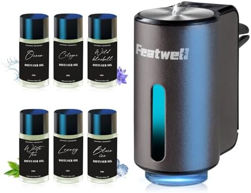 Featwell Car Air Freshener, Air Freshener Diffuser Three Adjustable Modes, Aromatherapy Machine Rechargeable (Grey) by Unknown
